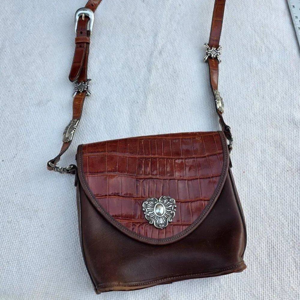 Brighton *rare* vintage 80s crossbody bucket bag